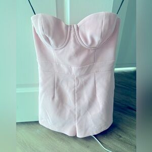 Michael Costello x revolve collaboration xs light pink romper